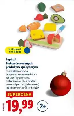 Lidl Lupilu Zestaw drewnianych produktów spożywczych oferta