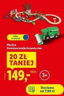 Lidl Playtive Drewniana kolejka Gospodarstwo oferta