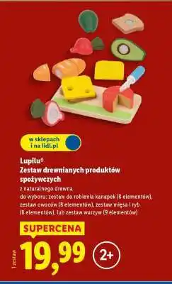 Lidl Lupilu Zestaw drewnianych produktów spożywczych oferta