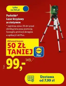 Lidl PARKSIDE Laser krzyżowy ze statywem oferta