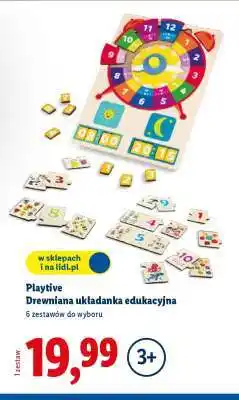 Lidl Playtive Drewniana układanka edukacyjna oferta