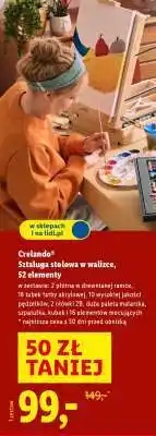 Lidl Crelando Sztaluga stołowa w walizce, 52 elementy oferta