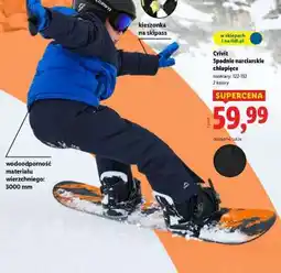 Lidl Crivit Spodnie narciarskie chłopięce oferta