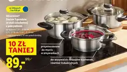 Lidl SILVERCREST Zestaw 3 garnków ze stali szlachetnej z pokrywkami oferta