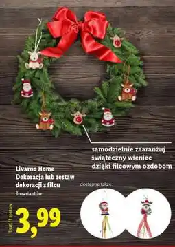 Lidl Livarno Home Dekoracja lub zestaw dekoracji z filcu oferta