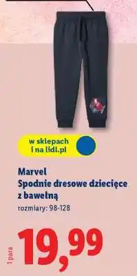 Lidl Marvel Spodnie dresowe dziecięce z bawełną oferta