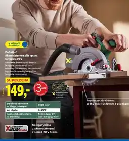 Lidl Parkside Akumulatorowa piła ręczna tarczowa, 20 V oferta