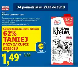 Lidl Mleko 3.2% Pilos Łyk oferta