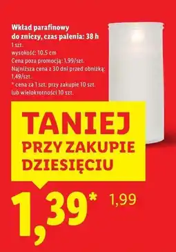 Lidl Wkład parafinowy 38 h oferta