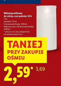 Lidl Wkład parafinowy 55 h oferta
