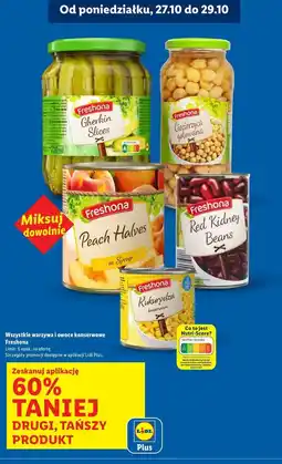 Lidl Ogórki w plastrach Freshona oferta