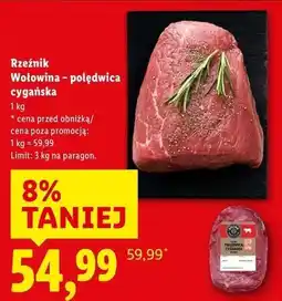 Lidl Polędwica cygańska wołowa Rzeźnik Codzienna Dostawa oferta