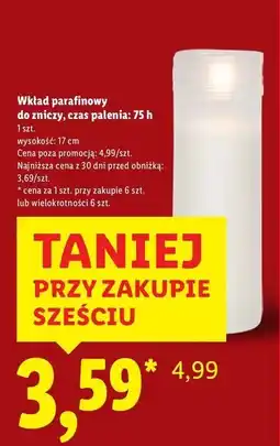 Lidl Wkład parafinowy 75 h oferta