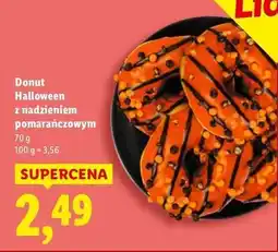 Lidl Donut halloween o smaku pomarańczowym oferta