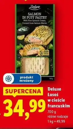 Lidl Łosoś w cieście francuskim sosie szpinakowym Deluxe (Schwarz) oferta