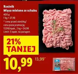 Lidl Mięso mielone ze schabu Rzeźnik Codzienna Dostawa oferta