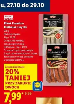 Lidl Kiełbaski białe z szynki Pikok oferta