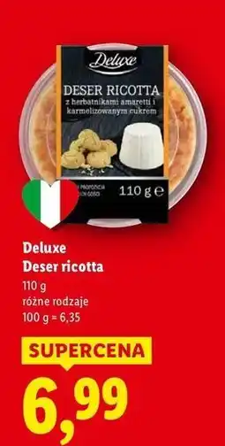 Lidl Deser ricotta z herbatnikami amaretti i karmelizowanym cukrem Deluxe (Schwarz) oferta