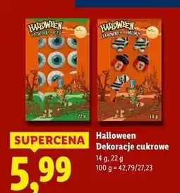Lidl Dekoracje cukrowe potworne oczy Halloween oferta