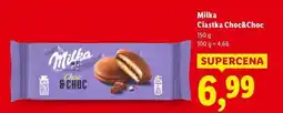 Lidl Ciastka biszkoptowe przekładane nadzieniem kakaowym i kawałkami czekolady Milka Choc oferta