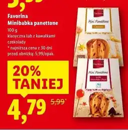 Lidl Minibabka panettone z czekoladą Favorina oferta