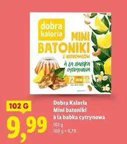 Lidl Mini batoniki z nerkowców a'la babka cytrynowa Dobra Kaloria oferta