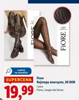 Lidl Rajstopy wzorzyste 20 den stereo Fiore oferta