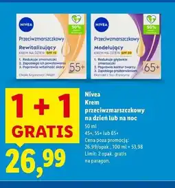 Lidl Krem ujędrniający na dzień 45+ Nivea Anti-Wrinkle oferta