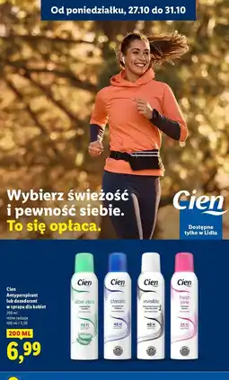 Lidl Antyperspirant aloe vera Cien oferta
