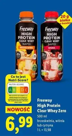 Lidl Napój clear whey zero cytryna Freewa High Protein oferta