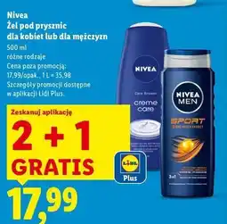 Lidl Żel pod prysznic Nivea Creme Care oferta