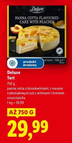 Lidl Tort Deluxe panna cotta z brzoskwiniami oferta