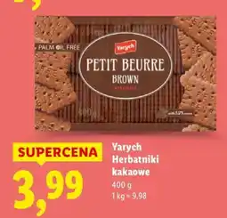Lidl Herbatniki kakaowe Petit Beurre Brown Varych oferta