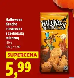 Lidl Kruche ciasteczka z czekoladą mleczną Halloween oferta