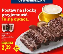 Lidl Ciasto Cukiernia Sowa Kostka czekoladowo-śliwkowa oferta