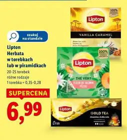 Lidl Herbata Lipton w torebkach różne rodzaje oferta