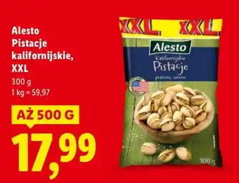 Lidl Pistacje kalifornijskie Alesto XXL oferta