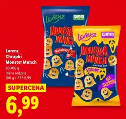 Lidl Chrupki Monster Munch różne rodzaje Lorenz oferta