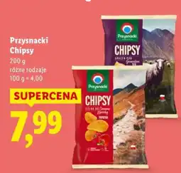 Lidl Chipsy różne rodzaje Przysnacki oferta