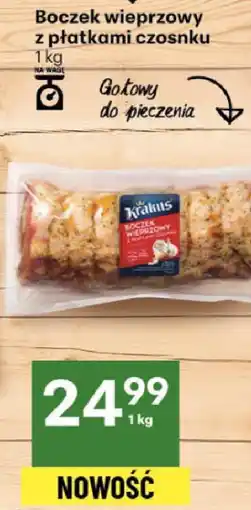 Delikatesy Centrum Boczek wieprzowy z płatkami czosnku Krakus oferta