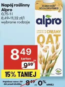 Delikatesy Centrum Napój roślinny Alpro wybrane rodzaje oferta