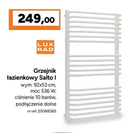 Bricoman Grzejnik łazienkowy Lux Rad oferta