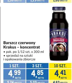 Makro Barszcz czerwony Krakus oferta