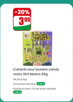 Dino Cukierki sour busters candy rocks 3in1 Maxco oferta