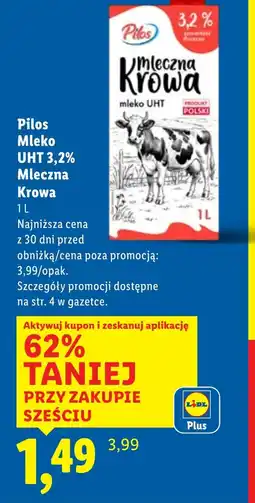 Lidl Mleko Pilos oferta