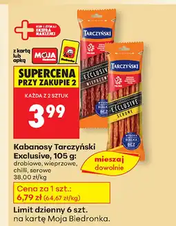 Biedronka Kabanosy Tarczyński oferta