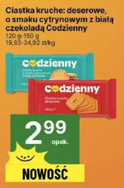 Delikatesy Centrum Ciastka kruche: deserowe, o smaku cytrynowym z białą czekoladą Codzienny oferta