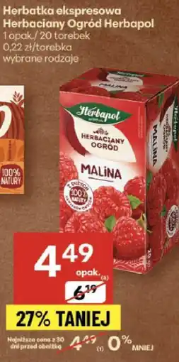 Delikatesy Centrum Herbatka ekspresowa Herbaciany Ogród Herbapal Malina oferta