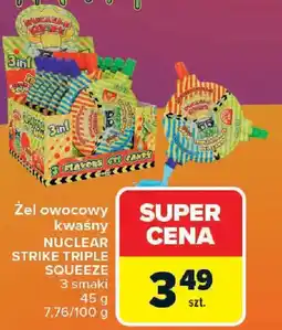 Carrefour Żel owocowy kwaśny NUCLEAR STRIKE TRIPLE SQUEEZE oferta