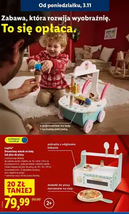 Lidl Drewniany wózek na lody Lupilu oferta